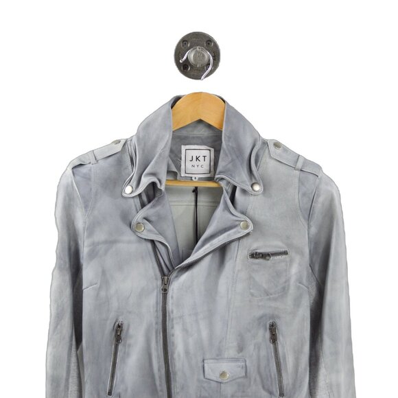 JKT NYC leather moto jacket #217-71 - Picture 2 of 3